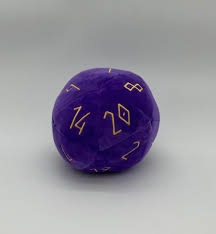 LICH PURPLE - PURPLE PLUSHIE BOULDER 170MM D20 PLUSH SOFT DICE